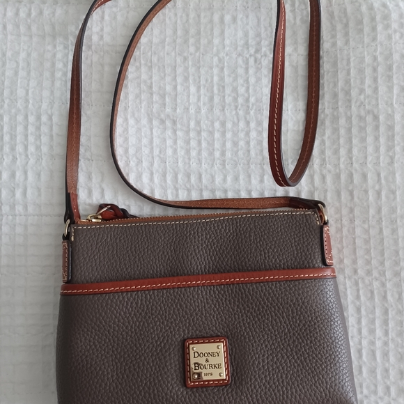 Dooney & Bourke Pebble Grain Large Shopper Tote and Ginger Crossbody in Elephant - Picture 9 of 16